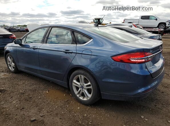 3FA6P0HD1JR217061 2018 FORD FUSION Blue Հետևի ձախ
