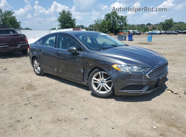 3FA6P0HD2JR178254 2018 FORD FUSION Gray Przód prawy