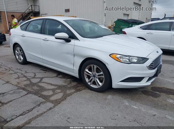 3FA6P0HD3JR284521 2018 FORD FUSION Белый Передняя правая четверть