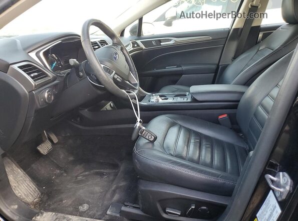 3FA6P0HD4JR160452 2018 FORD FUSION Black წინა სალონის ხედი
