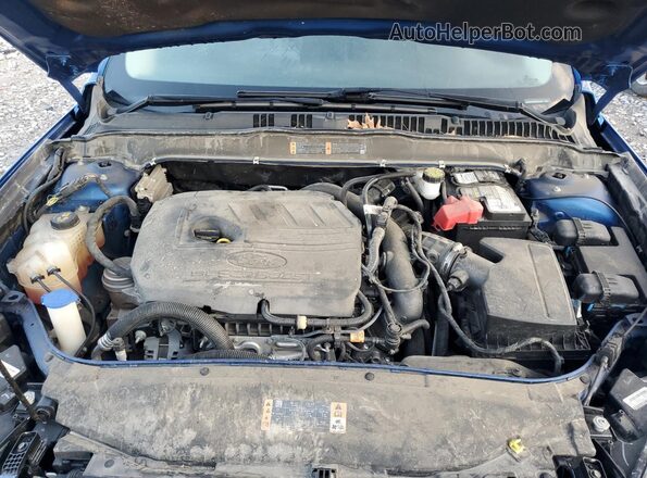 3FA6P0HD8JR240482 2018 FORD FUSION Blue Вид задньої частини салону