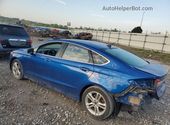 3FA6P0HD8JR240482 2018 FORD FUSION Blue Задня ліва чверть