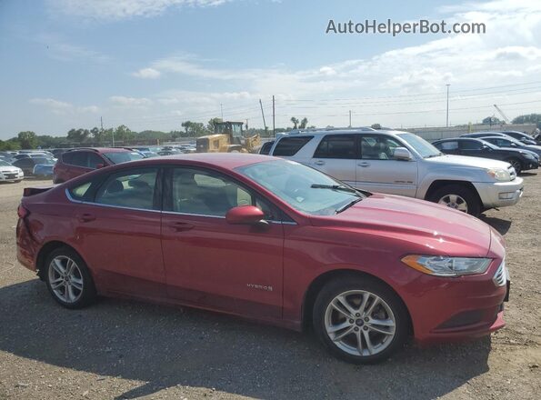 3FA6P0LU3JR172793 2018 FORD FUSION Red Przód prawy