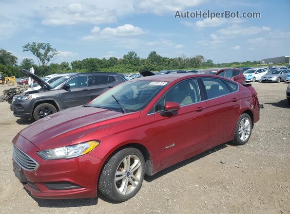3FA6P0LU3JR172793 2018 FORD FUSION Red Przód lewy