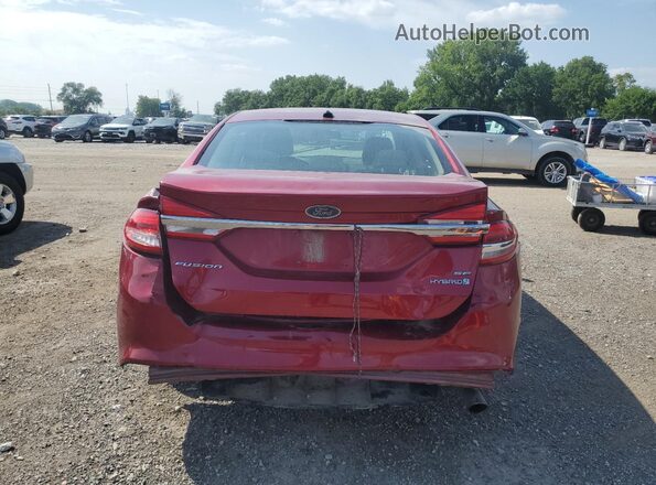 3FA6P0LU3JR172793 2018 FORD FUSION Red Widok z tyłu