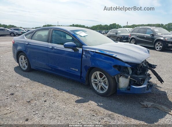 3FA6P0LU5JR128679 2018 FORD FUSION HYBRID Blue Առջևի աջ