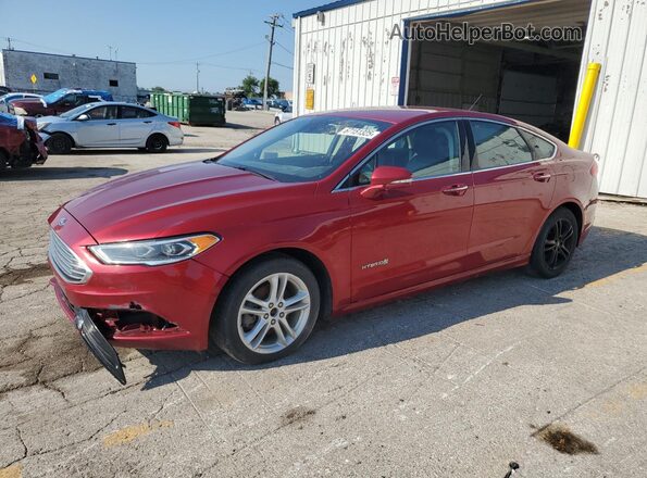 3FA6P0LU8JR143080 2018 FORD FUSION Red Առջևի ձախ երեք քառորդ տեսարան