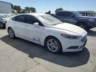 2018 Ford Fusion Se Hybrid White vin: 3FA6P0LU9JR171387