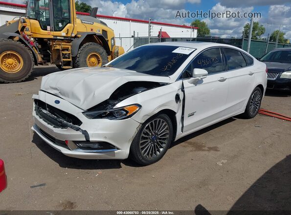 3FA6P0SU2JR107435 2018 FORD FUSION White Vista tres cuartos delantera izquierda