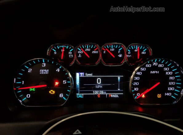 3GCUKREC2JG168190 2018 CHEVROLET 1500 Белый Вид щитка приборов