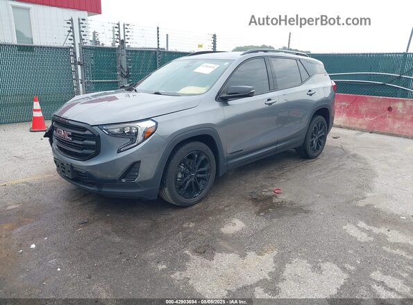 3GKALTEV0ML309143 2021 GMC TERRAIN Gray წინა მარცხენა ხედი სამი მეოთხედიდან
