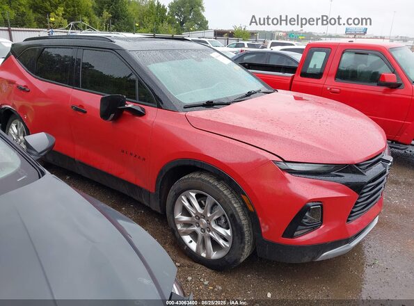 3GNKBDR49MS564834 2021 CHEVROLET BLAZER Красный Передняя правая четверть