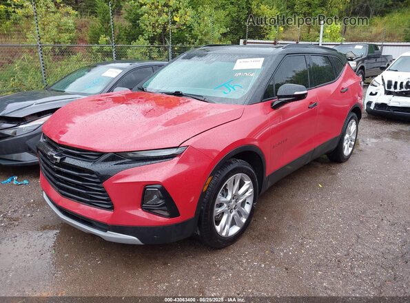 3GNKBDR49MS564834 2021 CHEVROLET BLAZER Красный Передняя левая четверть