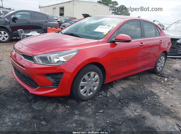 3KPA24AD0ME427621 2021 KIA RIO Red Vista tres cuartos delantera izquierda