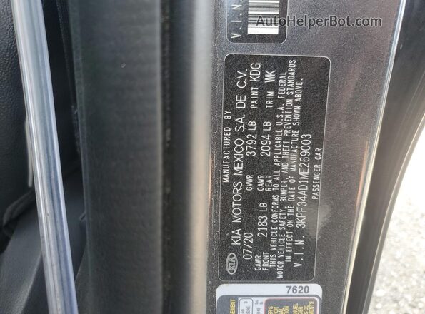 3KPF34AD1ME269003 2021 KIA FORTE Black ძრავის განყოფილების ხედი