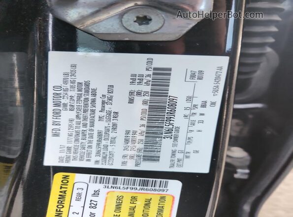 3LN6L5F99JR608097 2018 LINCOLN MKZ Black ძრავის განყოფილების ხედი
