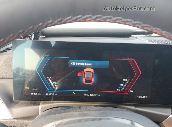 3MF13DM02R8E05189 2024 BMW M2 Red Widok zestawu wskaźników
