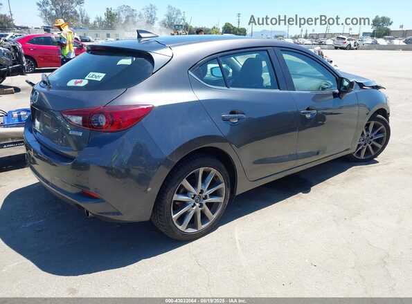 3MZBN1L31JM256357 2018 MAZDA 3 Gray Trasero derecho