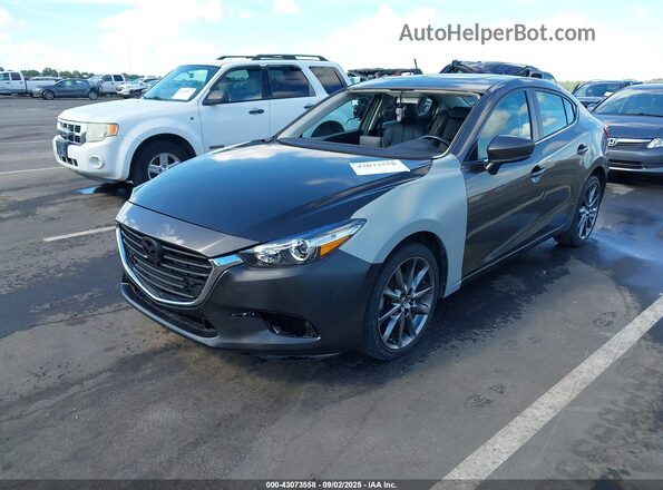 3MZBN1V31JM174142 2018 MAZDA 3 Gray წინა მარცხენა ხედი სამი მეოთხედიდან