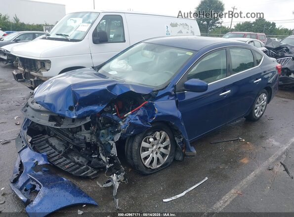 3N1AB7AP4JY203129 2018 NISSAN SENTRA Blue Передня ліва чверть