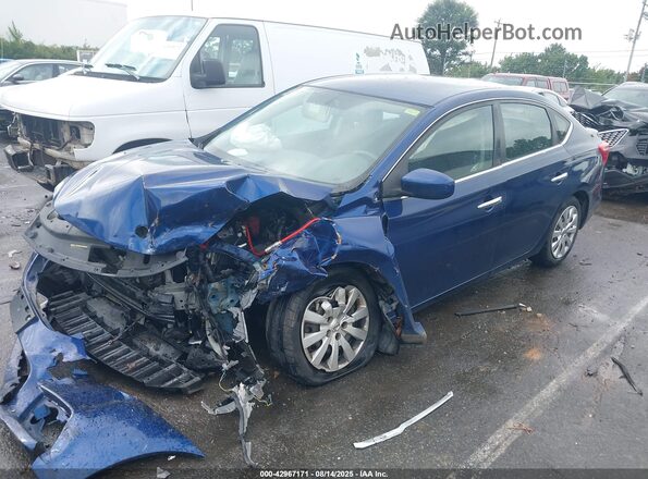3N1AB7AP4JY203129 2018 NISSAN SENTRA Blue Вид спереду
