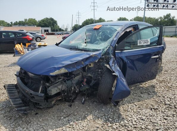 3N1AB7AP7JY228946 2018 NISSAN SENTRA Blue Przód lewy