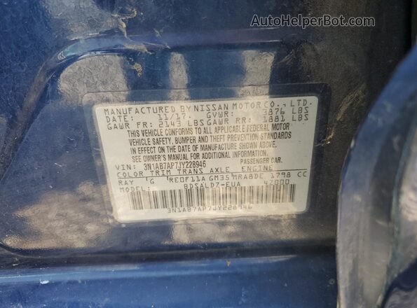 3N1AB7AP7JY228946 2018 NISSAN SENTRA Blue Widok komory silnika