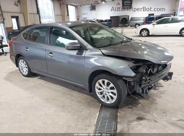 3N1AB7AP7JY344910 2018 NISSAN SENTRA Gray Przód prawy