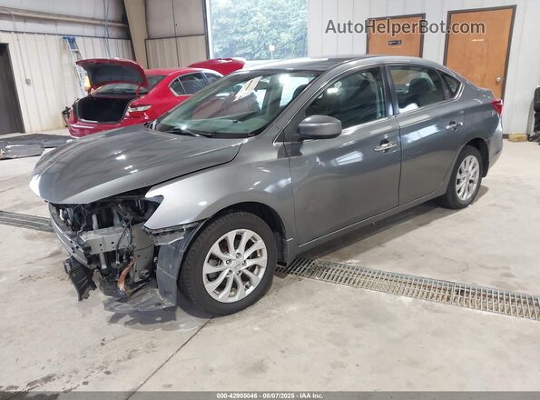 3N1AB7AP7JY344910 2018 NISSAN SENTRA Gray Przód lewy