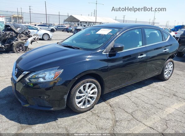 3N1AB7APXJL645720 2018 NISSAN SENTRA Black Vista tres cuartos delantera izquierda