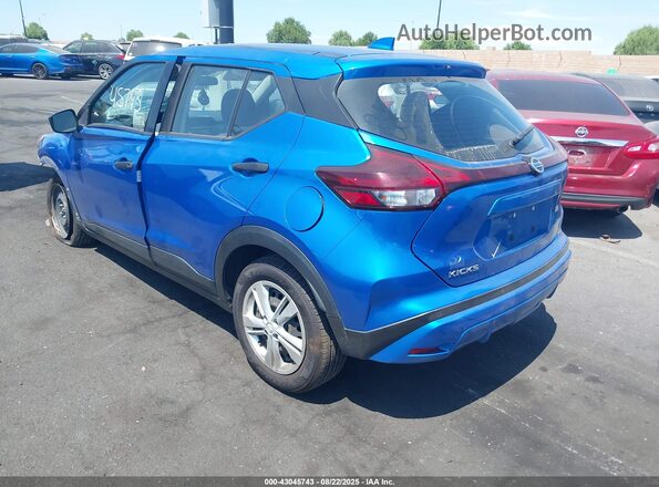 3N1CP5BV9ML503441 2021 NISSAN KICKS Blue Trasero izquierdo