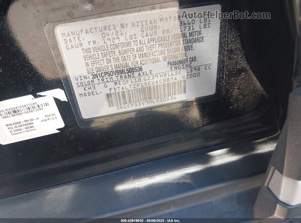 3N1CP5DV9ML500536 2021 NISSAN KICKS Черный Вид подкапотного пространства