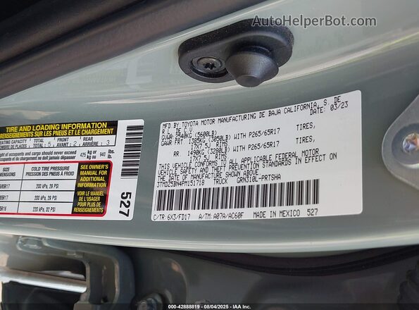 3TMDZ5BN4PM151718 2023 TOYOTA TACOMA Green Vista del compartimento del motor