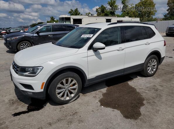 3VV1B7AX6JM014312 2018 VOLKSWAGEN TIGUAN White Առջևի ձախ երեք քառորդ տեսարան