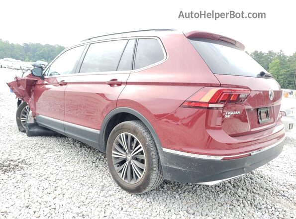 3VV3B7AX9JM040184 2018 VOLKSWAGEN TIGUAN Темно-бордовый Задняя левая четверть