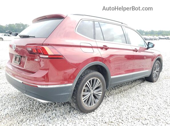 3VV3B7AX9JM040184 2018 VOLKSWAGEN TIGUAN Темно-бордовый Задняя правая четверть