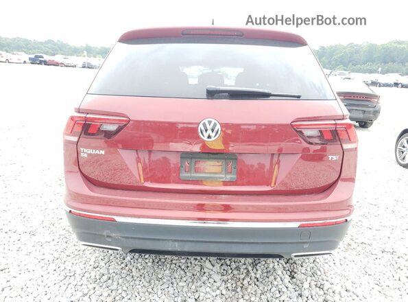 3VV3B7AX9JM040184 2018 VOLKSWAGEN TIGUAN Темно-бордовый Вид сзади