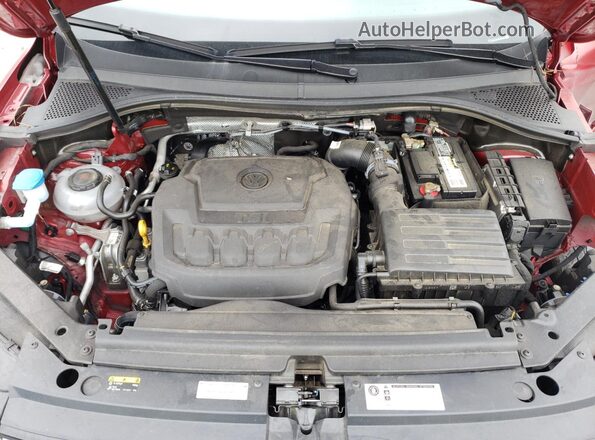 3VV3B7AX9JM040184 2018 VOLKSWAGEN TIGUAN Темно-бордовый Вид подкапотного пространства