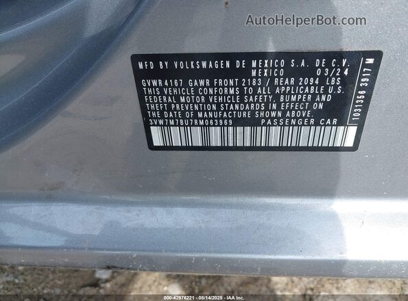 3VW7M7BU7RM063969 2024 VOLKSWAGEN JETTA Серебряный Вид подкапотного пространства