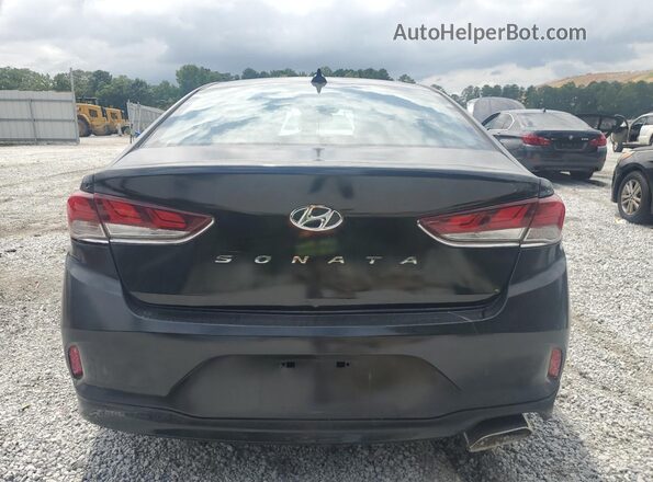 5NPE34AF9JH610989 2018 HYUNDAI SONATA Black წინა სალონის ხედი