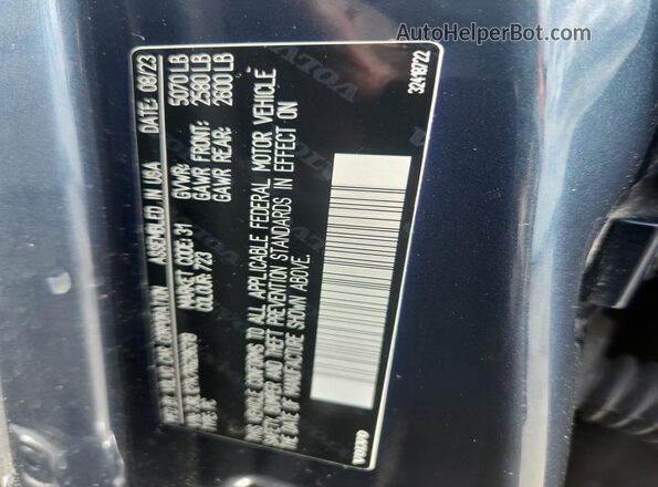 7JRL12TK7RG296319 2024 VOLVO S60 Серый Вид наклейки с VIN-кодом