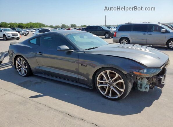 1FA6P8CF6J5154405 2018 FORD MUSTANG Gray Front view