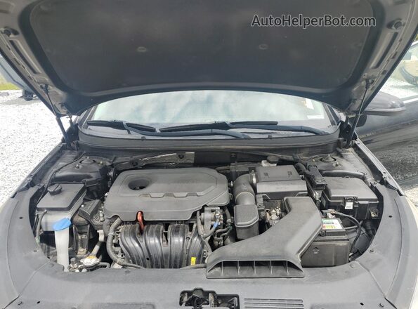 5NPE34AF9JH610989 2018 HYUNDAI SONATA Black ძრავის განყოფილების ხედი