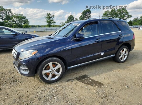 4JGDA5HB3JB071082 2018 MERCEDES-BENZ GLE Blue Передня ліва чверть
