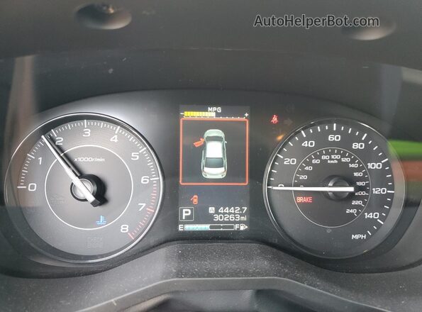 4S3GTAB67M3705590 2021 SUBARU IMPREZA Серый Вид щитка приборов