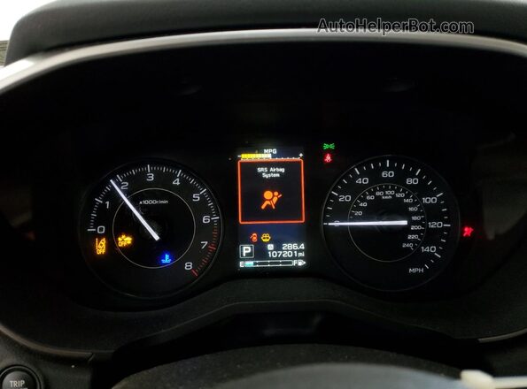 4S3GTAD61J3746077 2018 SUBARU IMPREZA Белый Вид щитка приборов