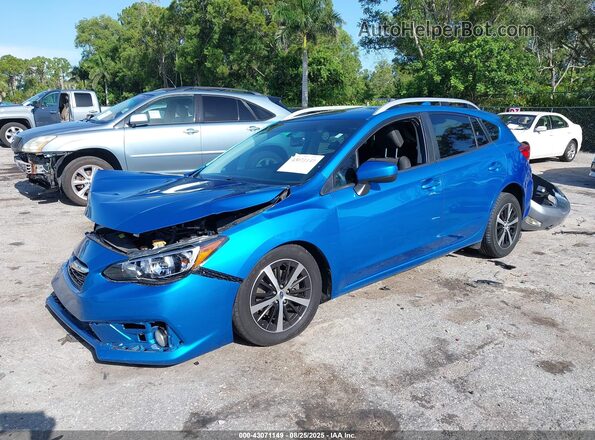 4S3GTAD63M3710363 2021 SUBARU IMPREZA Синий Передняя левая четверть