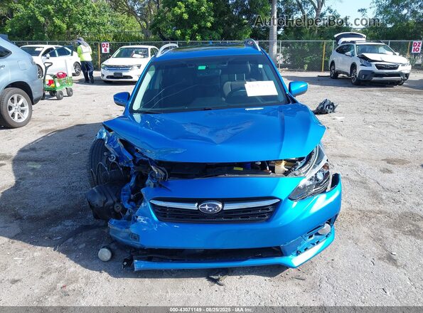 4S3GTAD63M3710363 2021 SUBARU IMPREZA Синий Вид панели приборов