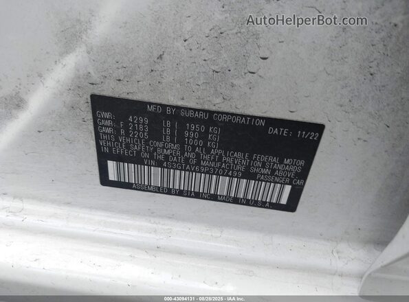 4S3GTAV69P3707499 2023 SUBARU IMPREZA Белый Вид подкапотного пространства