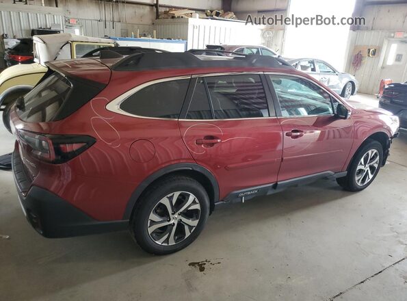 4S4BTANC2M3169476 2021 SUBARU OUTBACK Burgundy Tył prawy